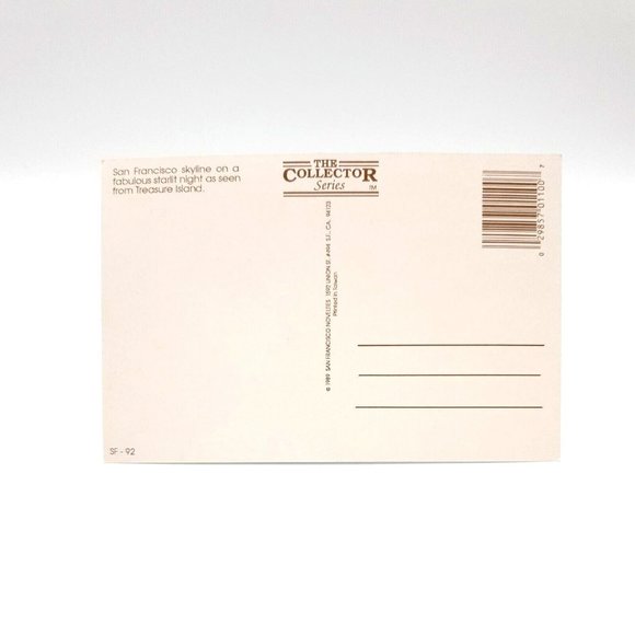 San Francisco Skyline Treasure Island Postcard Collector Series #SF-92 Vintage - Picture 2 of 2